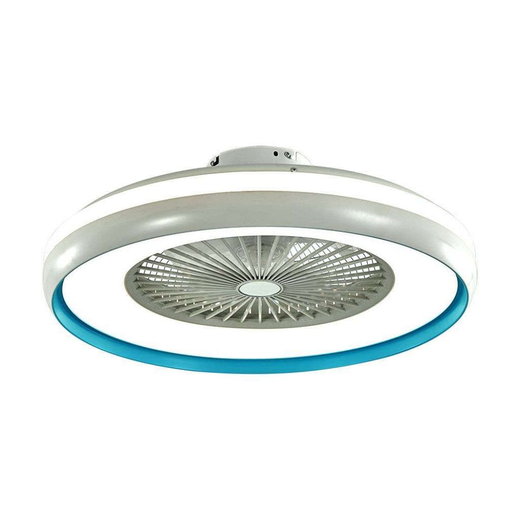 Anteprima V-TAC Ventilatore LED a Soffitto 45W Motore AC e Telecomando CCT Grigio Blu