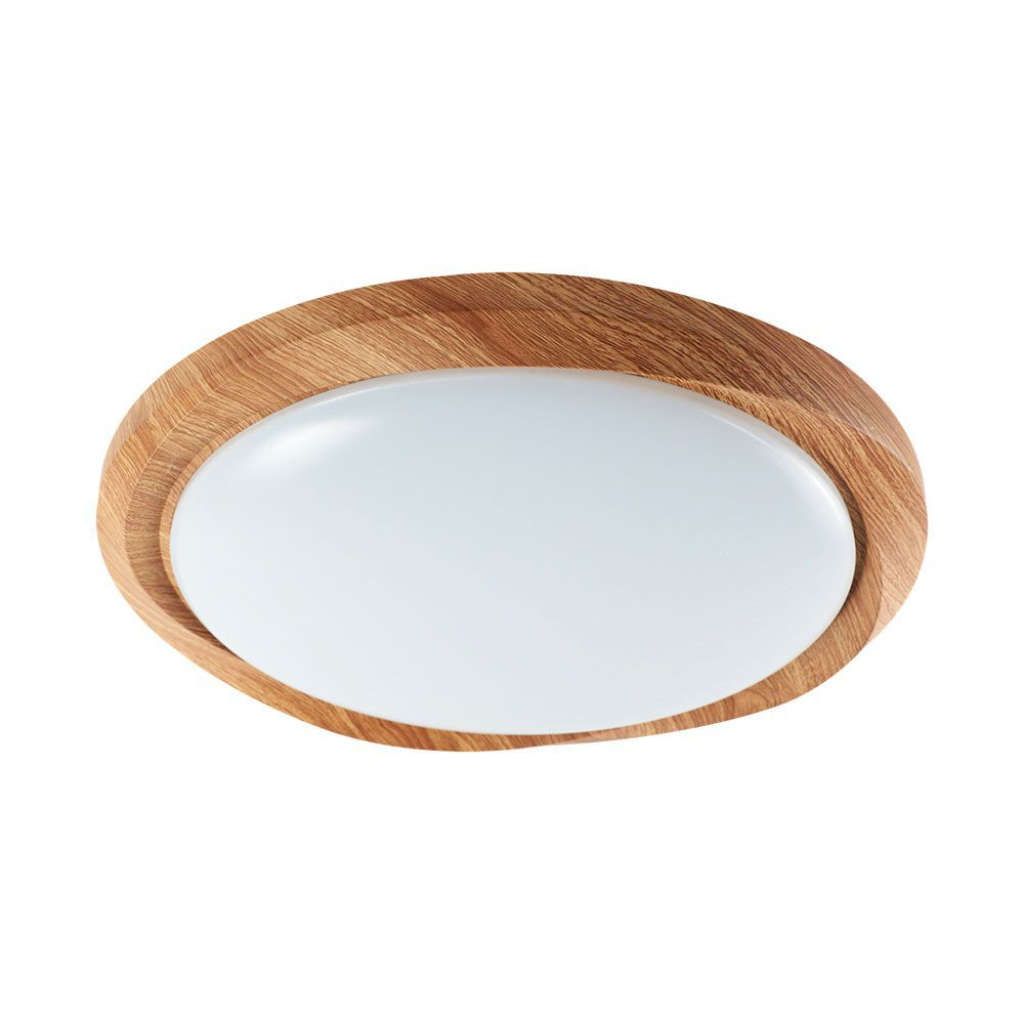 Anteprima V-TAC Plafoniera LED 60W Rotonda con Telecomando controllo Remoto CCT 3in1 D492mm Dimmerabile 3000-6500K Cover Legno